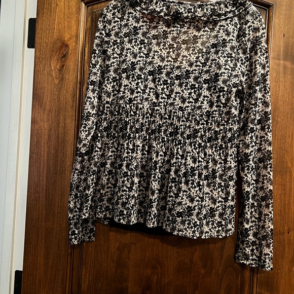 Women’s INC International Concept Black & White Blouse Size L - Picture 5 of 16